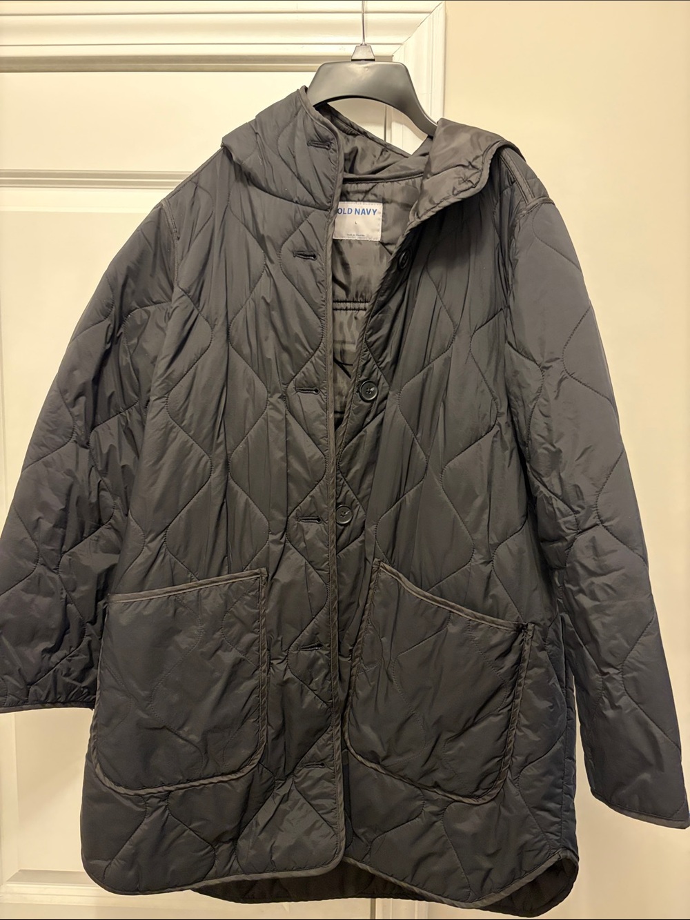 Old Navy Quilted Hooded Puffer Jacket - Black